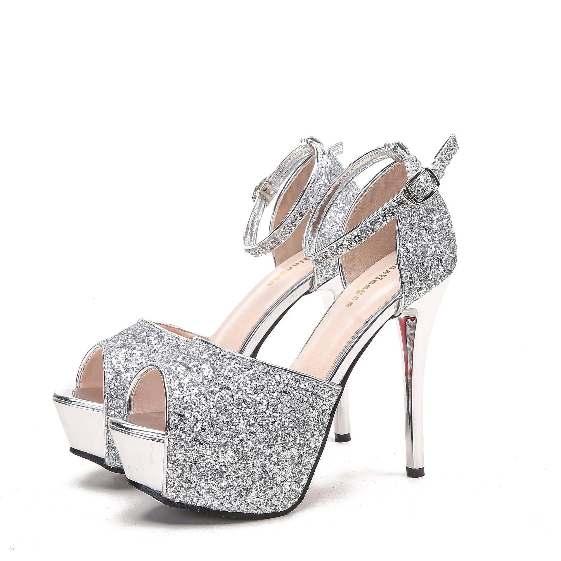 Elegante Stiletto High Heels – 13 cm Metallic Absatzschuhe für Damen